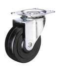 ✝️ 5" inch caster wheel - brake - pvc - top plate mount built for smooth motion, steady alignment, and clean installs, side view