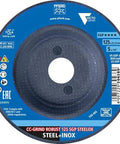 Image of CC Grind Robust Grinding Disc by PFERD, 5 inch diameter with STEELOX VICTOGRAIN for aggressive metal grinding.