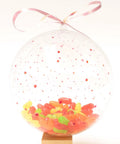 5.5" Clear Big Plastic Acrylic Arts & Crafts Giant Mold Shells Molding Ball filled with colorful candies