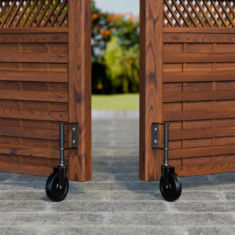 Installed 5 Inch Spring Loaded Gate Wheel Caster For Outdoor Gates And Fences, 200 Lbs Capacity, Durable PP Wheel