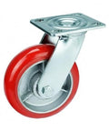5" inch Heavy Duty Caster Wheel 661 Lbs Rotating+Brake+Fixed Steel Core - PU - Top Plate Mount for smooth motion in mechanical systems