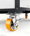 5 Inch Heavy Duty Locking Casters Set Of 4 With Plate Mount Swivel Wheels For Heavy Duty Carts, Workbenches And Equipment