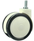 5 inch Medical Caster Wheel M12 Threaded Stem PU ABS material for smooth motion and stable alignment, side view