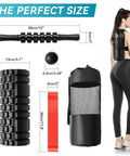 5-In-1 Foam Roller Set For Deep Tissue Muscle Recovery With High Density Roller Massage Ball Resistance Band And Carry Bag