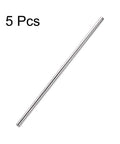 5mm x 250mm 304 Stainless Steel Solid Round Rod for DIY Craft - 5pcs, single rod view
