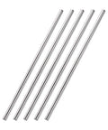 5mm x 250mm 304 Stainless Steel Solid Round Rod for DIY Craft - 5pcs displayed in a row