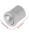 Ball plunger 5mm x 6mm push fit spring plunger made from 304 stainless steel, precision component, side view with dimensions.