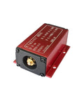 ML33 5mm Eddy Current Displacement Sensor With Return Spring for Precise Position Sensing in red housing, front angle view.