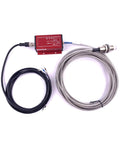 Your Go To 5mm Non Contact Eddy Current Displacement Sensor ML33 A A stainless steel body with cables displayed