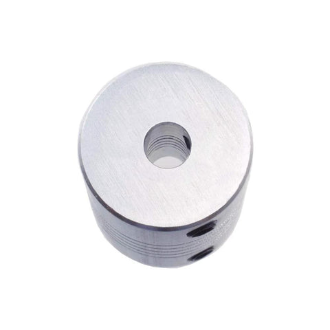Top view of 5mm To 5mm Flexible Aluminum Couplings Set for NEMA 17 motors, showcasing durable aluminum alloy and smooth torque transfer.