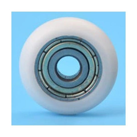 5mm Bore Bearing with 21.5mm White Plastic Tire 5x21.5x7mm - VXB Ball Bearings