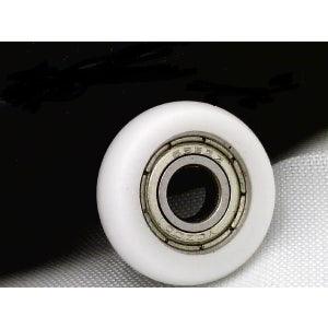 5mm Bore Bearing with 21.5mm White Plastic Tire 5x21.5x7mm - VXB Ball Bearings