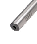Close-up of 5mm H7 HSS Chucking Reamer For Lathe With 6 Straight Flutes Round Shank Milling Cutter Tool Precise Metric Reaming Drill Bit.
