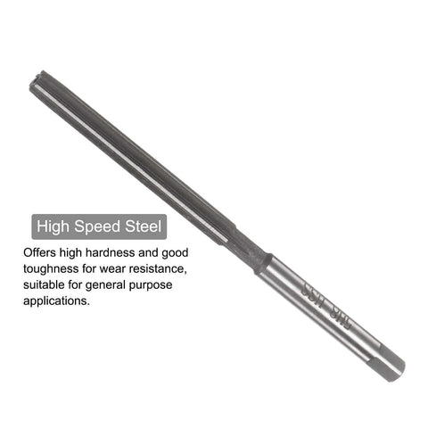 5mm H8 Hand Reamer For Metal And Wood Hole Reaming With Straight Flute 0.197 Inch Cutting Size 87mm Overall Length High Speed Steel Tool