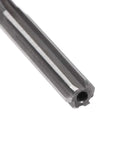 Close-up of 5mm H7 HSS Chucking Reamer For Lathe With 6 Straight Flutes Round Shank Milling Cutter Tool Precise Metric Reaming Drill Bit