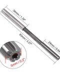 5mm H7 HSS chucking reamer for lathe with 6 straight flutes, round shank, high speed steel tool, precise metric reaming bit