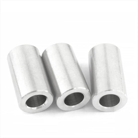 Three 5mm Inner Diameter 304 Stainless Steel Sleeve Bushing Bearings, Waterproof And Rustproof, 5x7x8mm size, high strength.