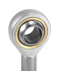 Close-up of SA5T/K rod end bearing kit, 5mm bore, M5x0.8 thread, zinc plated carbon steel with chrome ball, smooth motion use.
