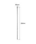 Beefy 2 Pack 5mm x 200mm Linear Motion Rod Guide Shafts For 3D Printers And CNC Machines Chrome Plated Steel uxcell