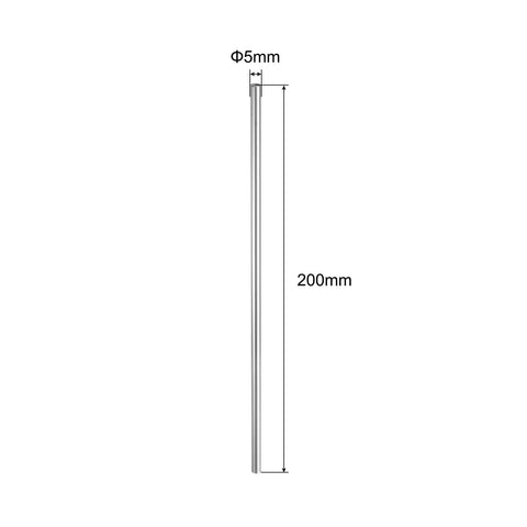 Beefy 2 Pack 5mm x 200mm Linear Motion Rod Guide Shafts For 3D Printers And CNC Machines Chrome Plated Steel uxcell