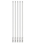 Five Piece Ball End Hex Screwdriver Bit Set H3 3mm With Quarter Inch Hex Shank And Two Hundred Millimeter Long Magnetic S2 Steel Metric Drill Bits