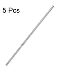 4mm x 300mm 304 Stainless Steel Solid Round Rod for DIY Craft - 5pcs, shown in a diagonal view.