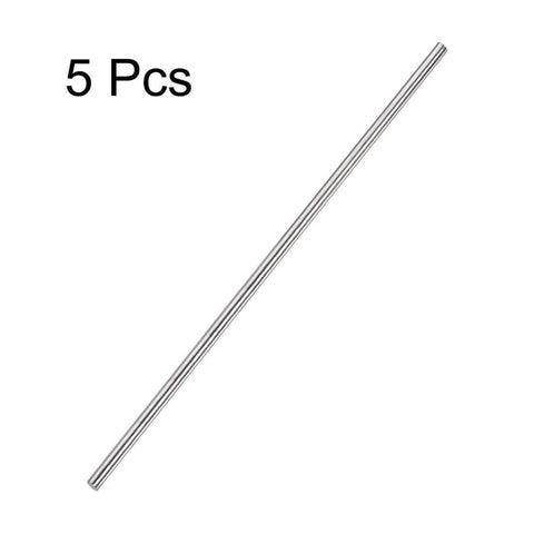 4mm x 300mm 304 Stainless Steel Solid Round Rod for DIY Craft - 5pcs, shown in a diagonal view.