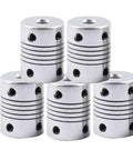 Flexible 5mm To 6mm Aluminum Alloy Couplings 5Pcs Joint Connectors For NEMA 17 Stepper Motors RepRap 3D Printer Or CNC Machine