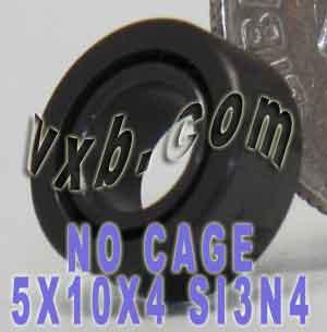 5x10x4 Full Complement Ceramic Bearing Si3N4 Miniature - VXB Ball Bearings