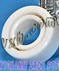 5x10x4mm Full Ceramic Bearing Zirconia Oxide Miniature in side view with blue background