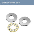 Miniature 5mm By 12mm By 4mm Thrust Ball Bearings Set Of 10 in Chrome Steel AISI 52100 with Brass Cage for small models and RC Planes.