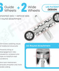 6+2 Wheel Hoist Trolley with Anti Lock Anti Fall Unistrut Rollers Designed for Electric Hoists overview diagram
