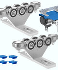 6+2 Wheel Hoist Trolley with Anti Lock Anti Fall Unistrut Rollers Designed for Electric Hoists and 1-5/8 Inch Strut Channels