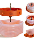 Six And A Quarter Inch Hole Saw Kit With Dust Bowl For Recessed Can Lights Bi Metal Construction Includes Arbor Hex Key
