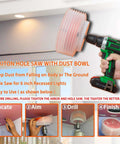 Six And A Quarter Inch Hole Saw Kit With Dust Bowl For Recessed Can Lights Bi Metal Construction Includes Arbor Hex Key used in ceiling installation process