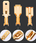 150Pcs 6.3Mm Spade Connectors Kit Quick Splice Crimp Terminals Non Insulated For 16 Or 14 Gauge Wire Great For Car Audio