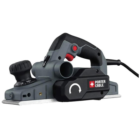 Side view of compact 6 Amp hand planer with 16,500 RPM, 11.5 inch shoe, and dual side dust extraction for cabinetry and trim projects.
