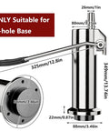 Barber Chair Replacement Hydraulic Pump - 6.7 IN Adjustable Height, 440 Lb/200kg, 6 Bolt Base with dimensions and 6-hole pattern