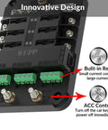 12V Automotive Fuse Block With Relay Kit For Cars, Trucks And Marine Boats 6 Circuit Fuse Box With Accessory Interface