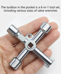 All In One Adjustable Tool For 5.3mm To 9mm Fits Multi Geometry Portable Body Designed For Outdoor Emergencies And Industrial Repairs Zinc Alloy Hand Tool With Ergonomic Non Slip Handle For Precise Torque And Beefy Pro Grade Reliability in hand showing compact, cross-shaped design