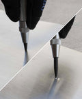 Using 6 Inch Automatic Center Punch With One Handed Spring Impact Chrome Shank And S2 Steel Tip for metal hole marking