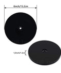 6 Inch Lazy Susan Turntable Organizer Made From Clear Acrylic, black discs for spice rack, kitchen cabinet, and storage solution