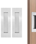 6 Inch Recessed Finger Flush Pulls For Pocket Doors Sliding Doors Closets And Barn Doors Hardware In Brushed Nickel Silver