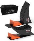 6 Inch Lift Camper Leveling Blocks 2 Pack Heavy Duty Tire Change Ramp for wide axle trailers and RVs