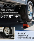 6 Inch Lift Camper Leveling Blocks 2 Pack Heavy Duty Tire Change Ramp Up To 35,000 Lbs GVWR And 32 Inch Tires Ideal For Wide Axle Trailers