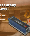 6 Inch Carbon Steel Precision Strip Level With Wooden Box 0.02 mm Per Meter Accuracy Portable Alignment Tool on table