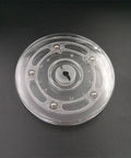 6" Dia. Clear Acrylic Lazy Susan Turntable Bearing showing the design and ball bearings for smooth rotation.