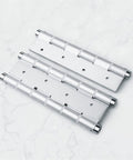 Aluminum 6 Inch Double Opening Door Hinge With Double Spring 360 Automatic Closing for Wooden Doors in silver color