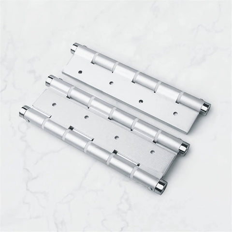 Aluminum 6 Inch Double Opening Door Hinge With Double Spring 360 Automatic Closing for Wooden Doors in silver color