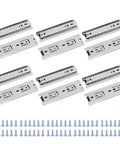 Set of 6 pairs 6 Inch Full Extension Drawer Slides With Quiet Operation 3 Section Ball Bearing Side Mounted includes 48 mounting screws